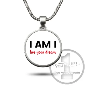 Collar (acero inoxidable, colgante con logo/motivo) – version 2