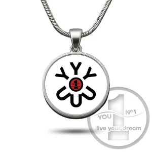 Collar (acero inoxidable, colgante con logo/motivo) – version 4