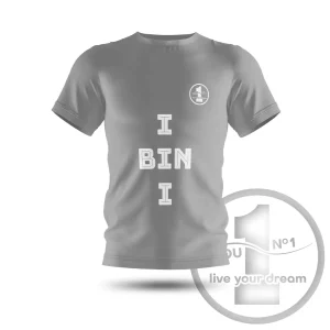 Camiseta „I BIN I” gris