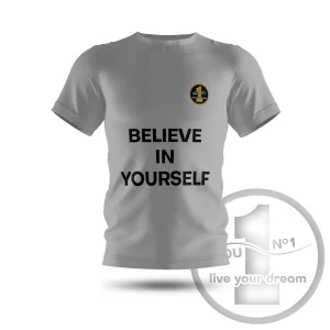 Camiseta „Believe in yourself” gris